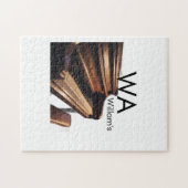 Braune Holzpiantasten - Monogrammname Puzzle (Horizontal)