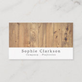 Braune Holzplanks-Effekt, rustikal Visitenkarte (Vorderseite)