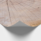 Braune Holzplatte Geschenkpapier (Ecke)