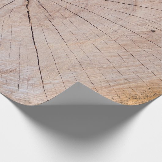 Braune Holzplatte Geschenkpapier (Ecke)