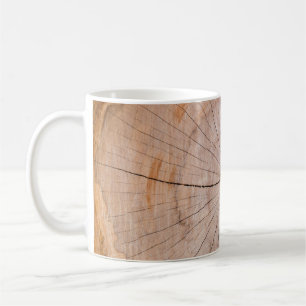 Braune Holzplatte Kaffeetasse