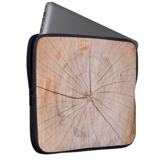 Braune Holzplatte Laptopschutzhülle (Vorne Rechts)