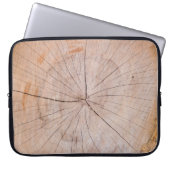 Braune Holzplatte Laptopschutzhülle (Vorderseite)