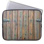 Braune Holzplatte Laptopschutzhülle (Vorderseite)