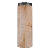 Braune Holzplatte Thermosbecher (Rückseite)