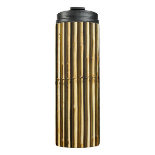 Braune Holzplatte Thermosbecher