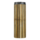 Braune Holzplatte Thermosbecher (Rückseite)