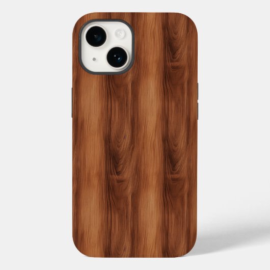 Braune Holztextur, braunes Holzkörnmuster Case-Mate iPhone Hülle (Rückseite)
