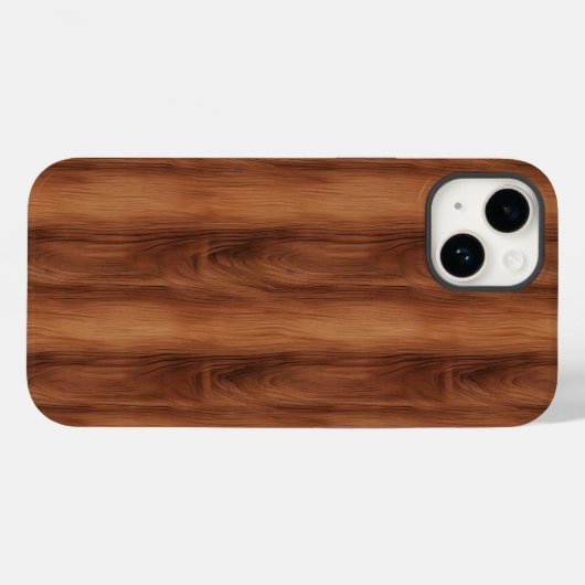 Braune Holztextur, braunes Holzkörnmuster Case-Mate iPhone Hülle (Rückseite (Horizontal))