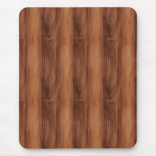 Braune Holztextur, braunes Holzkörnmuster Mousepad (Vorne)