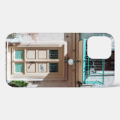 Braune Holztür auf weißem Gebäude Case-Mate iPhone Hülle (Rückseite (Horizontal))