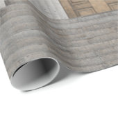 BRAUNE HOLZTÜR GESCHENKPAPIER (Rolleneckpunkt)