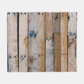 Braune Holzwand Fleecedecke (Vorderseite (Horizontal))