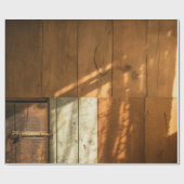 Braune Holzwand Geschenkpapier (Flach)