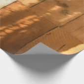Braune Holzwand Geschenkpapier (Ecke)