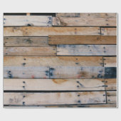 Braune Holzwand Geschenkpapier (Flach)