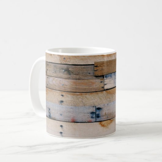 Braune Holzwand Kaffeetasse (Vorderseite Links)