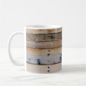 Braune Holzwand Kaffeetasse (Links)