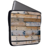 Braune Holzwand Laptopschutzhülle (Vorne Rechts)