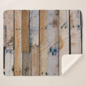 Braune Holzwand Sherpadecke (Vorderseite (Horizontal))
