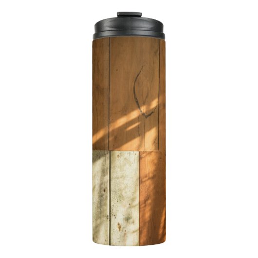 Braune Holzwand Thermosbecher (Vorderseite)