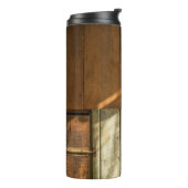 Braune Holzwand Thermosbecher (Nach links gedreht)