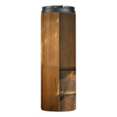 Braune Holzwand Thermosbecher (Rückseite)