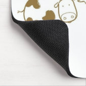 braune Huhnbraunkuh Mousepad (Ecke)