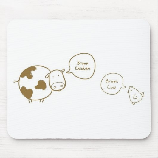 braune Huhnbraunkuh Mousepad (Vorne)