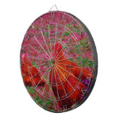 Braune Hühner im Lila Gras Dartscheibe (Vorderseite rechts)