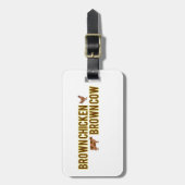 Braune Hühnerbraun Gepäckanhänger (Vorderseite vertikal)