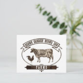 Braune Hühnerbraun Postkarte (Stehend Vorderseite)