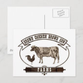 Braune Hühnerbraun Postkarte (Vorne/Hinten)