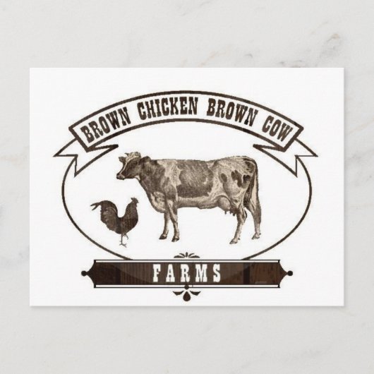 Braune Hühnerbraun Postkarte (Vorderseite)