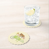 Braune Hunde in Schubkarren Frühlingsblumen Untersetzer (Vor Ort)