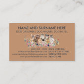 Braune Hunde Katzen Zeichnend Rassen Visitenkarte (Rückseite)