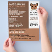 Braune Hunde, Werbung für Hunde Flyer (Hand)