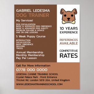 Braune Hunde, Werbung für Hunde Poster