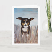 Braune Hundefarbe auf der leeren Karte (Vorderseite)