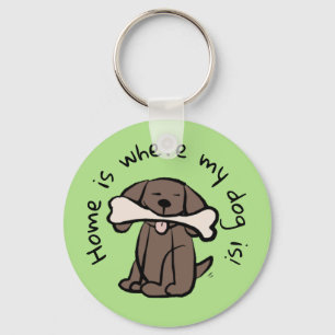 Braune Hundekette Schlüsselanhänger