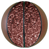 Braune Imitate Glitzer Glitzern Basketball (Vertikal)