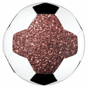 Braune Imitate Glitzer Glitzern Fußball