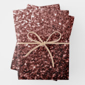 Braune Imitate Glitzer Glitzern Geschenkpapier Set (Beispiel)