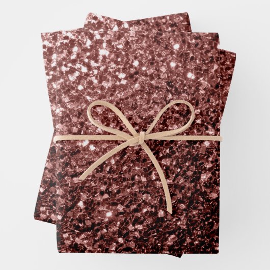 Braune Imitate Glitzer Glitzern Geschenkpapier Set (Beispiel)