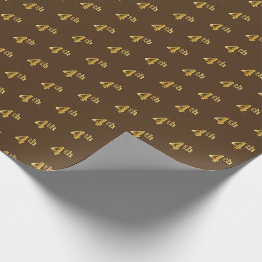 Braune, Imitate Gold 4. (4.) Event Wrapping Paper Geschenkpapier (Ecke)