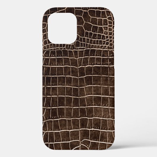 Braune Imitate Krokodile Leder Case-Mate iPhone Hülle (Rückseite)