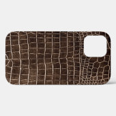 Braune Imitate Krokodile Leder Case-Mate iPhone Hülle (Rückseite (Horizontal))