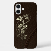 Braune Imitate Leder Upholsterie Case-Mate iPhone Hülle (Rückseite)