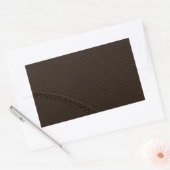 Braune Imitate Leder Upholsterie Rechteckiger Aufkleber (Umschlag)