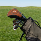 Braune Imitate Lederalligator Skin Luxus Monogram Golf Headcover (In SItu)